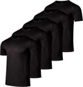 Mens Active Quick Dry Mesh Crew Neck T Shirts 5 Pack - Big & Tall Fit
