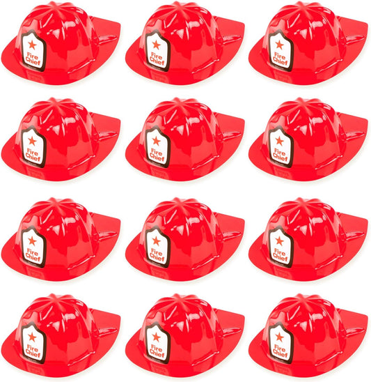 12-Pack Firefighter Kid's Helmet for Costume Fun!