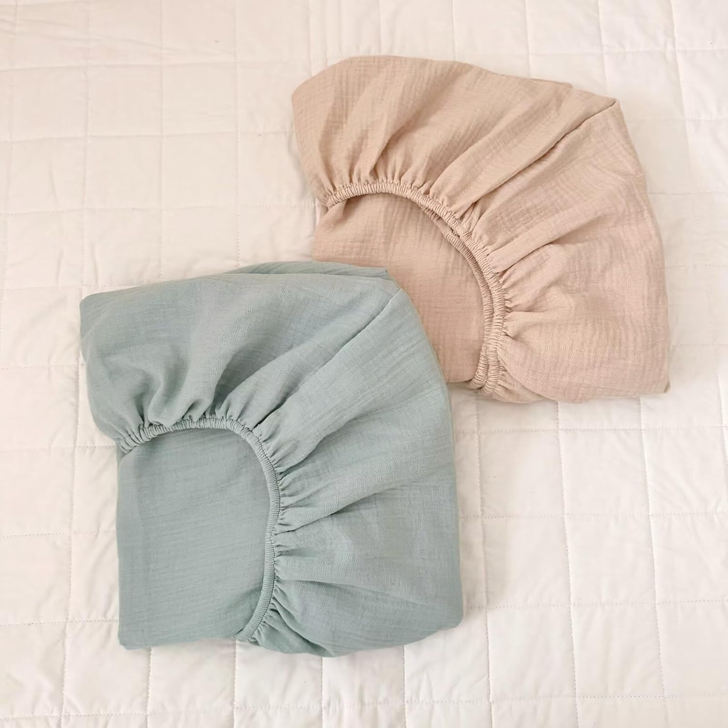 BuLuTu Muslin Crib Sheets for Standard Crib Mattress 52x28