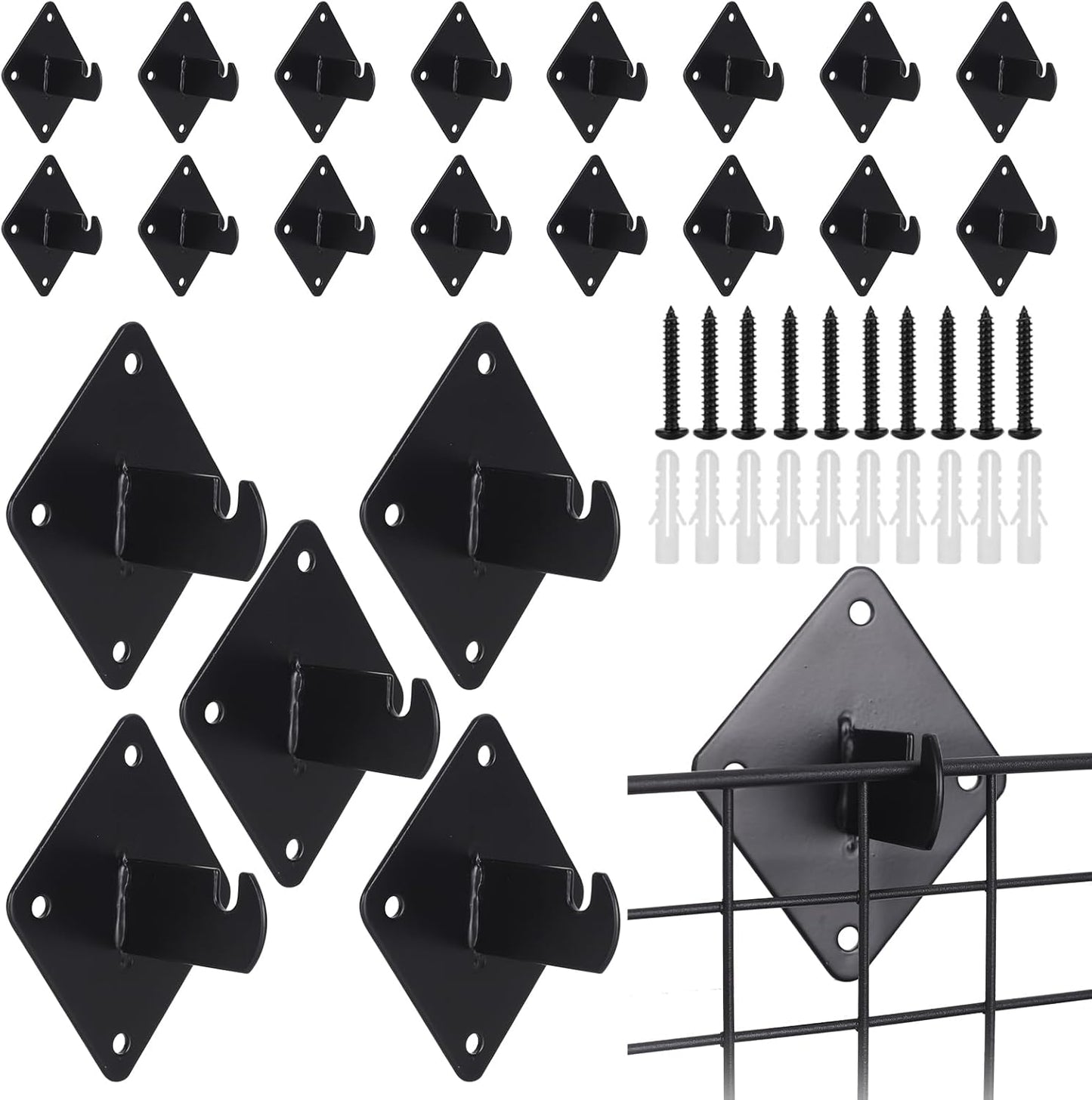 30 Pcs Gridwall Mount Brackets for Versatile Wall Display Needs