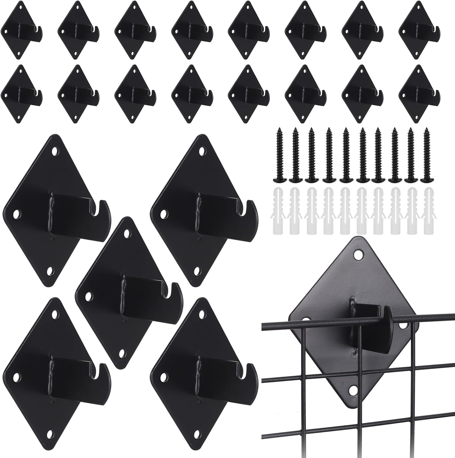 30 Pcs Gridwall Mount Brackets for Versatile Wall Display Needs