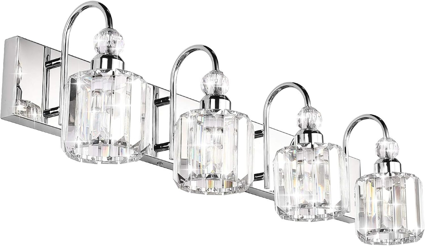 Modern LED Crystal Bathroom Vanity Lights for Elegant Spaces