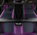 Customize All-Weather Luxury Leather Floor Mats by Model - Edge Purple