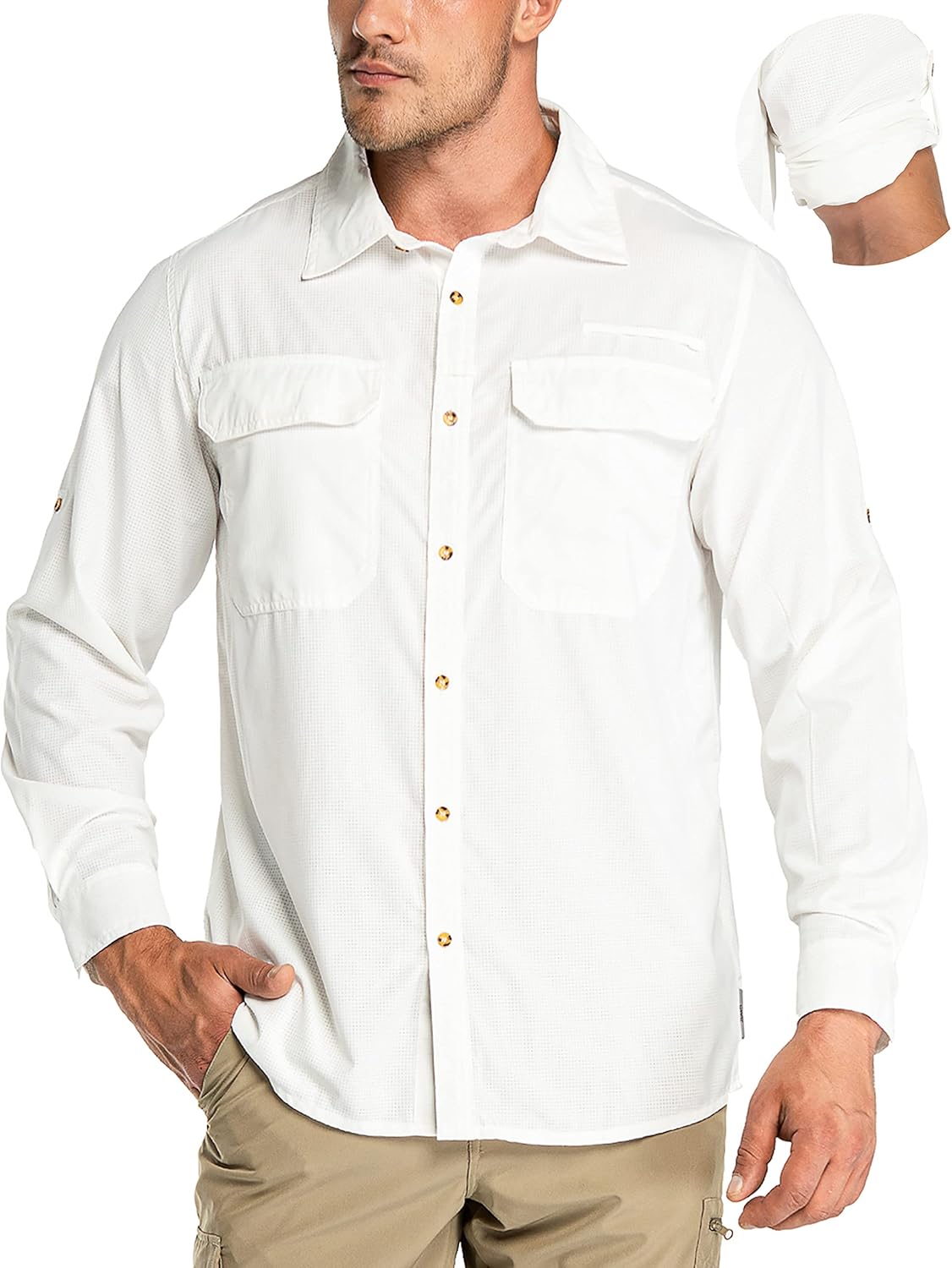 33,000ft Men's Long Sleeve Sun Protection Shirt for Outdoor Fun