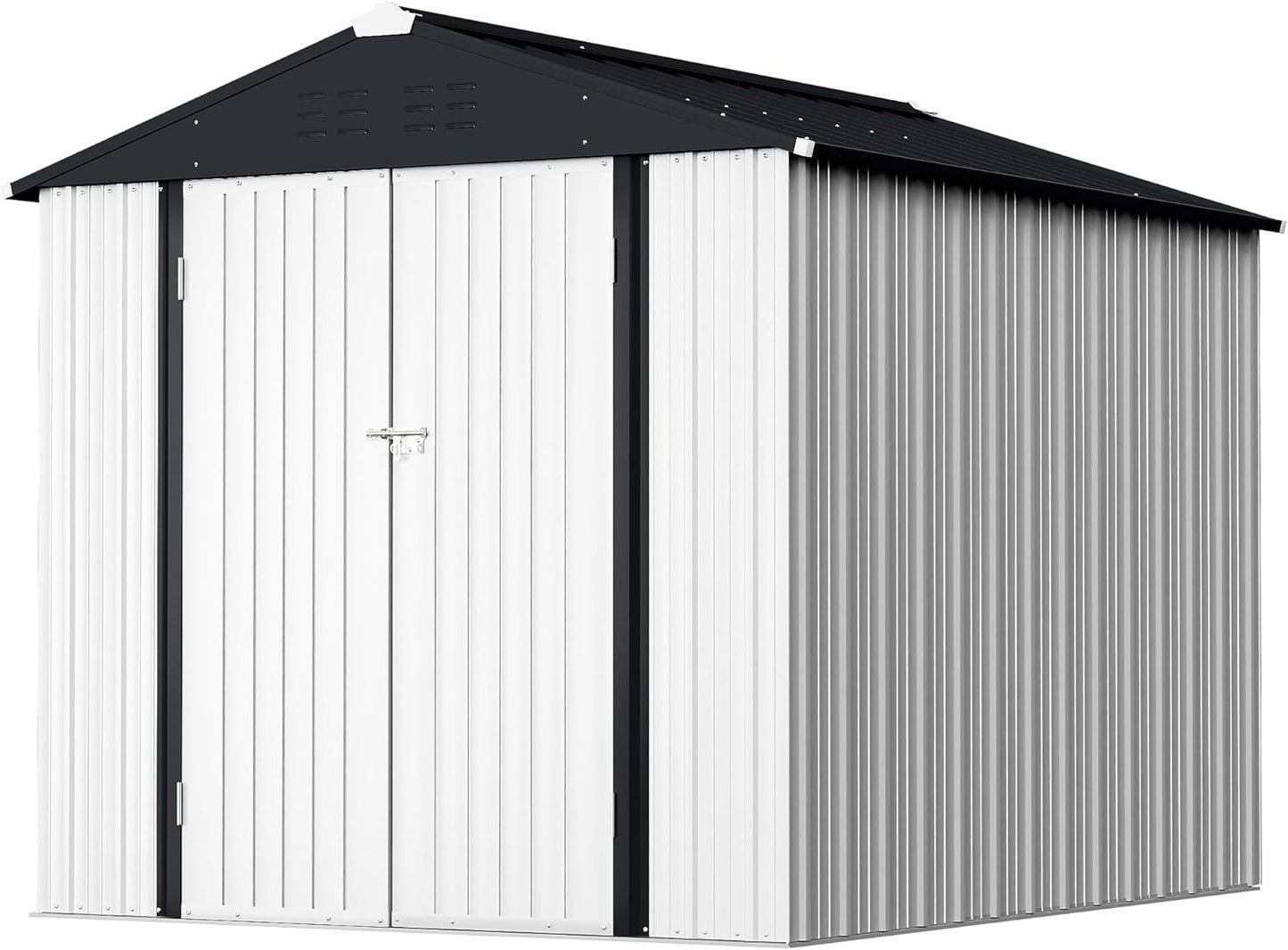 GUNJI 6 x 4 FT Metal Garden Shed with Lockable Door for Storage