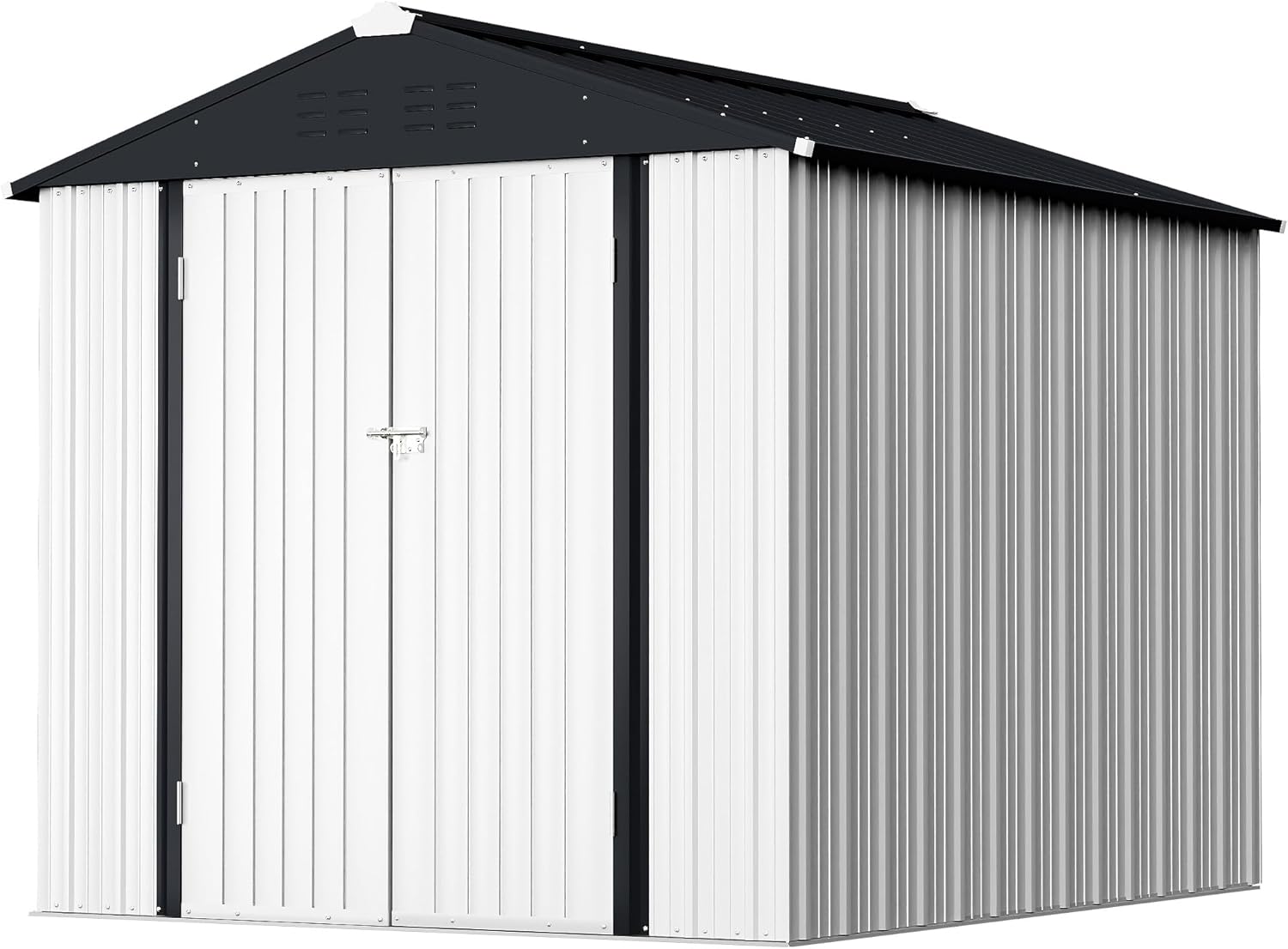 GUNJI 6 x 4 FT Metal Garden Shed with Lockable Door for Storage