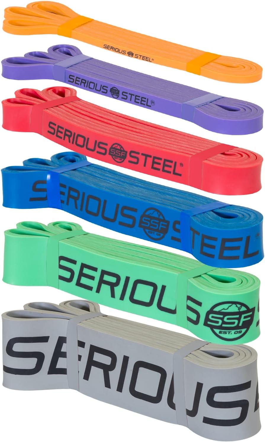Serious Steel Fitness 37in Resistance Training Bands for Home Gym