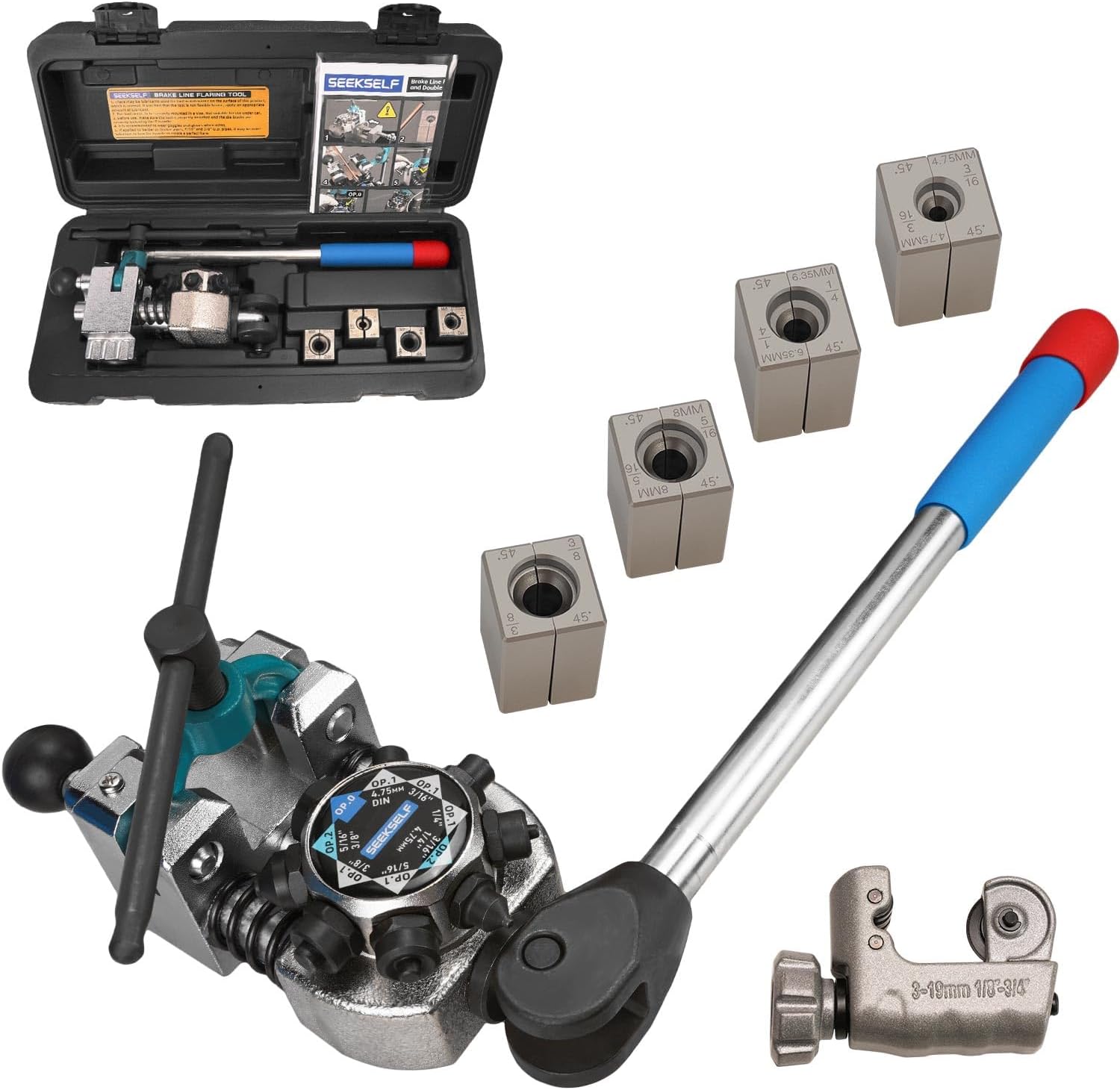 Brake Line Flaring Tool Kit for 45 Degree Flares and More