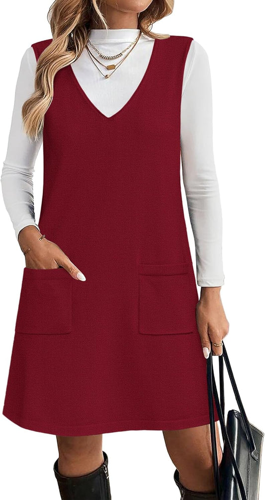 Stylish Zeagoo Women's Sweater Vest Dress for Fall 2025 Wear