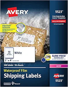 Avery Weatherproof Laser Shipping Labels for Reliable Shipping