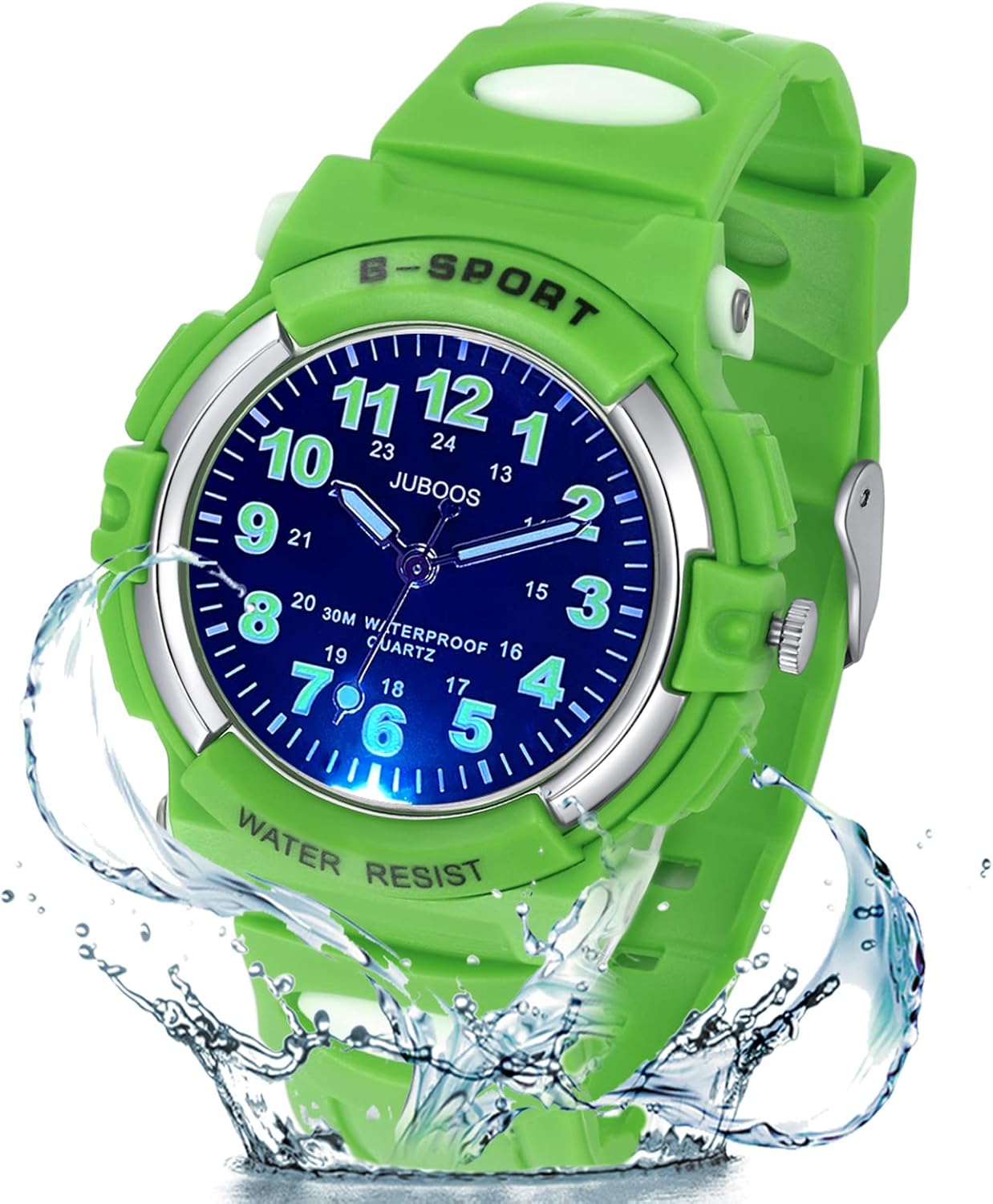 Colorful Night Lights Kids Analog Watch by Juboos
