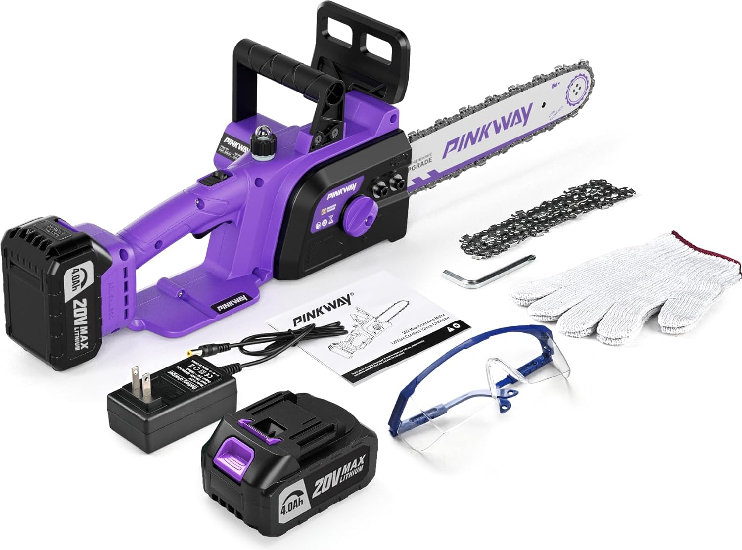 Brushless 12-Inch Electric Chainsaw for Efficient Wood Cutting
