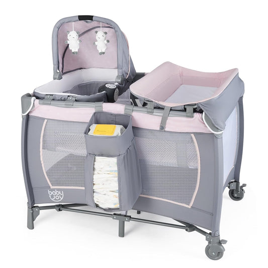 5 in 1 Pack and Play for Infants - Portable Baby Playard