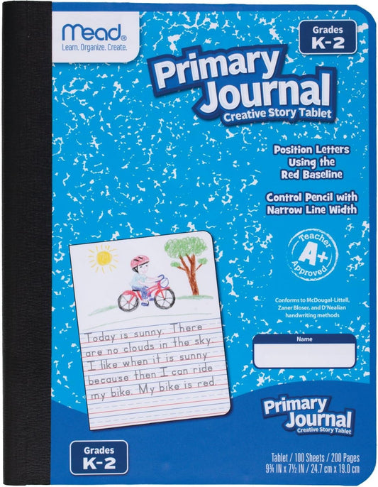 Mead Primary Journal: Half Page Ruled for Grades K-2 - 100 Sheets