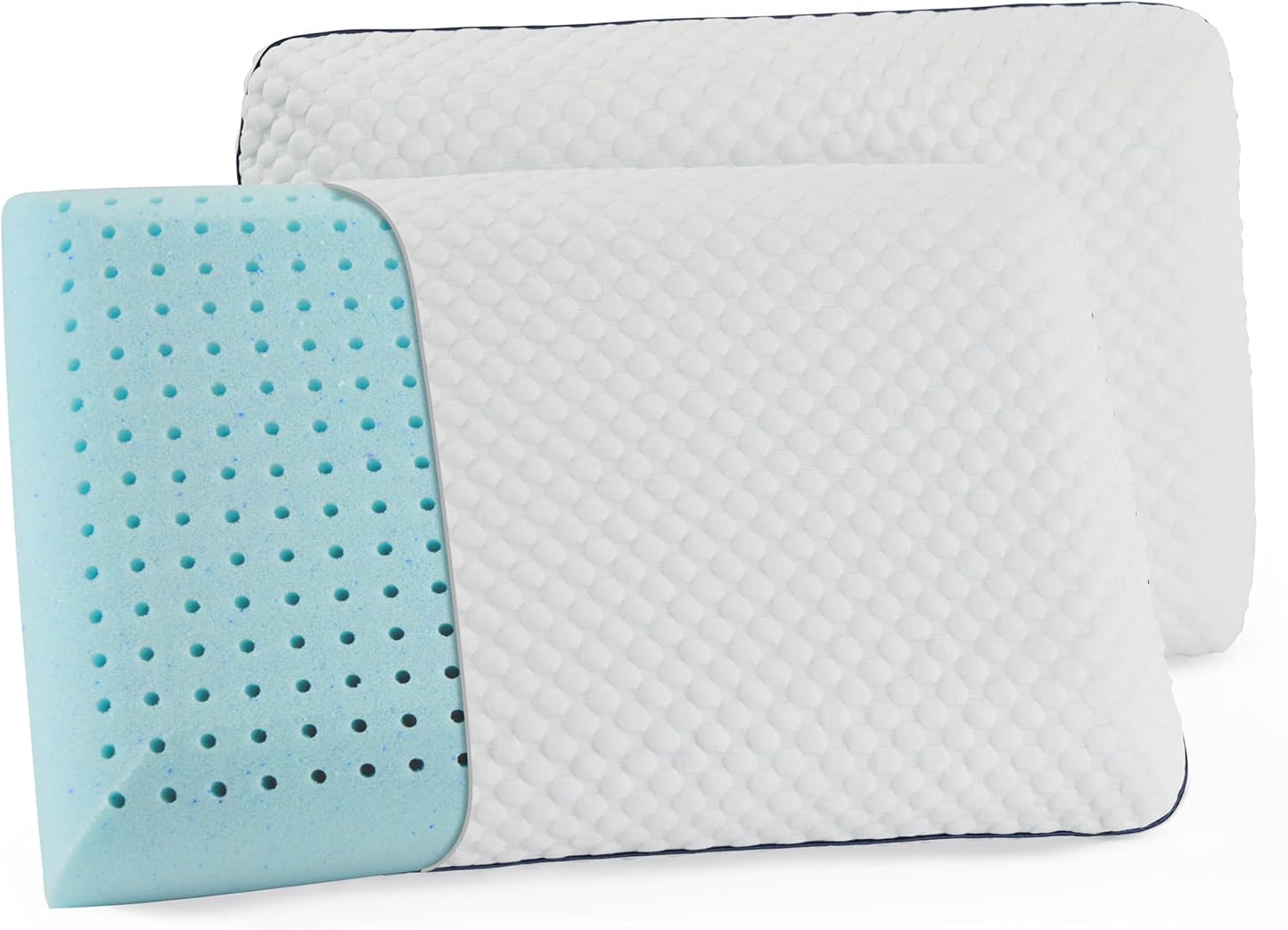 WEEKENDER Gel Memory Foam Pillow - Medium Plush Support 2-Pack
