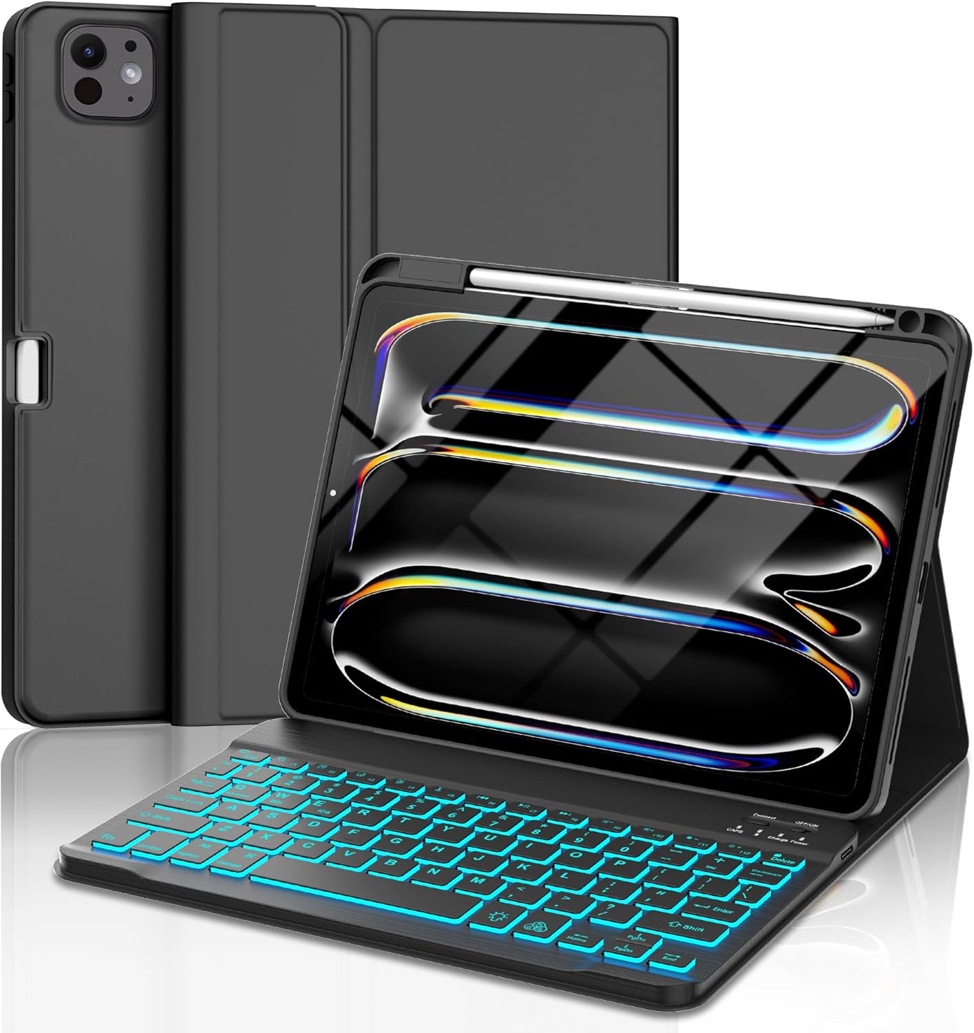 FARYODI iPad Pro 11 inch Case with Wireless Backlit Keyboard
