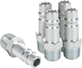 1/2 Air Fittings Industrial M-Type Plug - Higher Flow 5PC