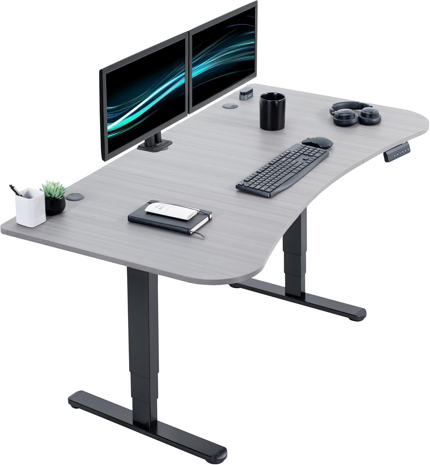 VIVO Electric Dual Motor Standing Desk with Memory Height Adjustment