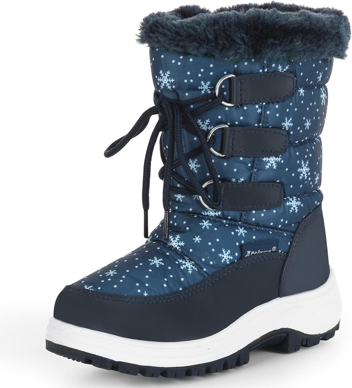 Apakowa Kids Girls Insulated Fur Winter Warm Snow Boots Review