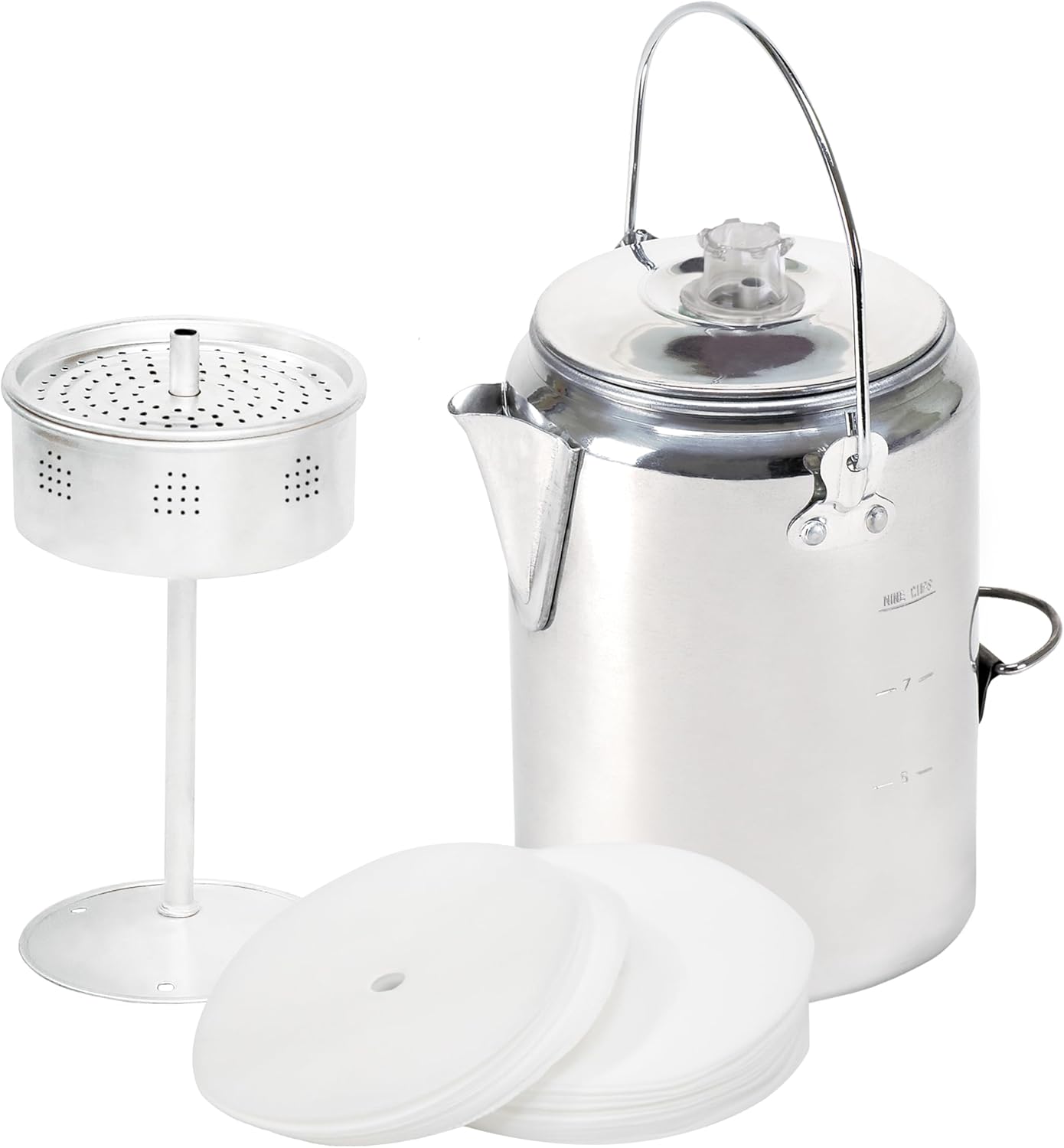 Stansport Aluminum Percolator Coffee Pot for Perfect Brews