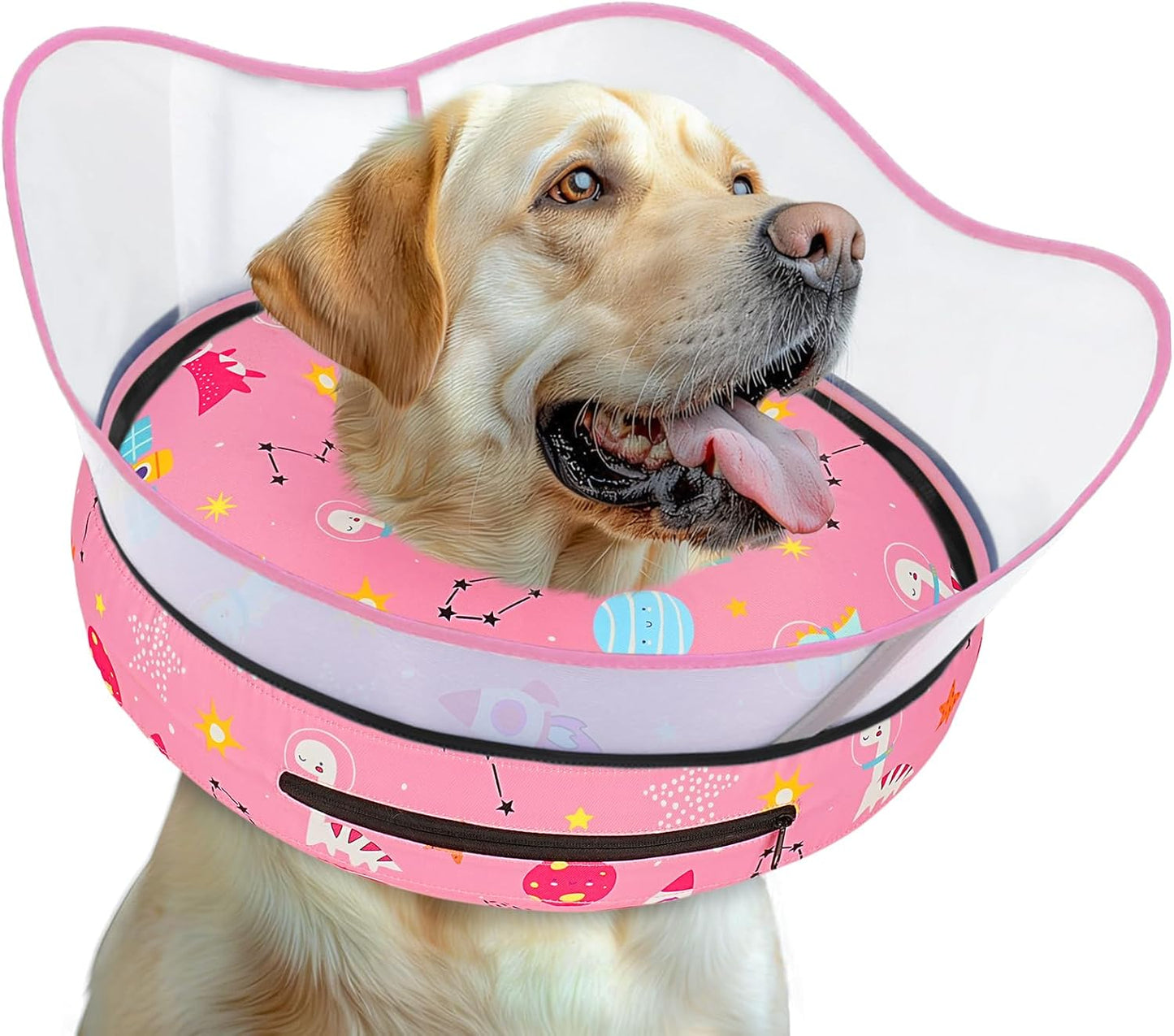 Elevated Inflatable Dog Cone Collar for Post-Surgery Care