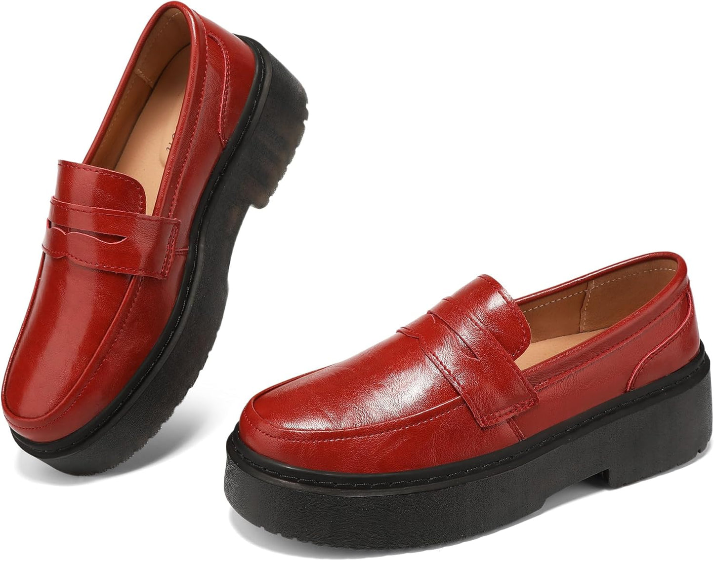 BEAUSEEN Women's Platform Chunky Penny Loafers for All Occasions