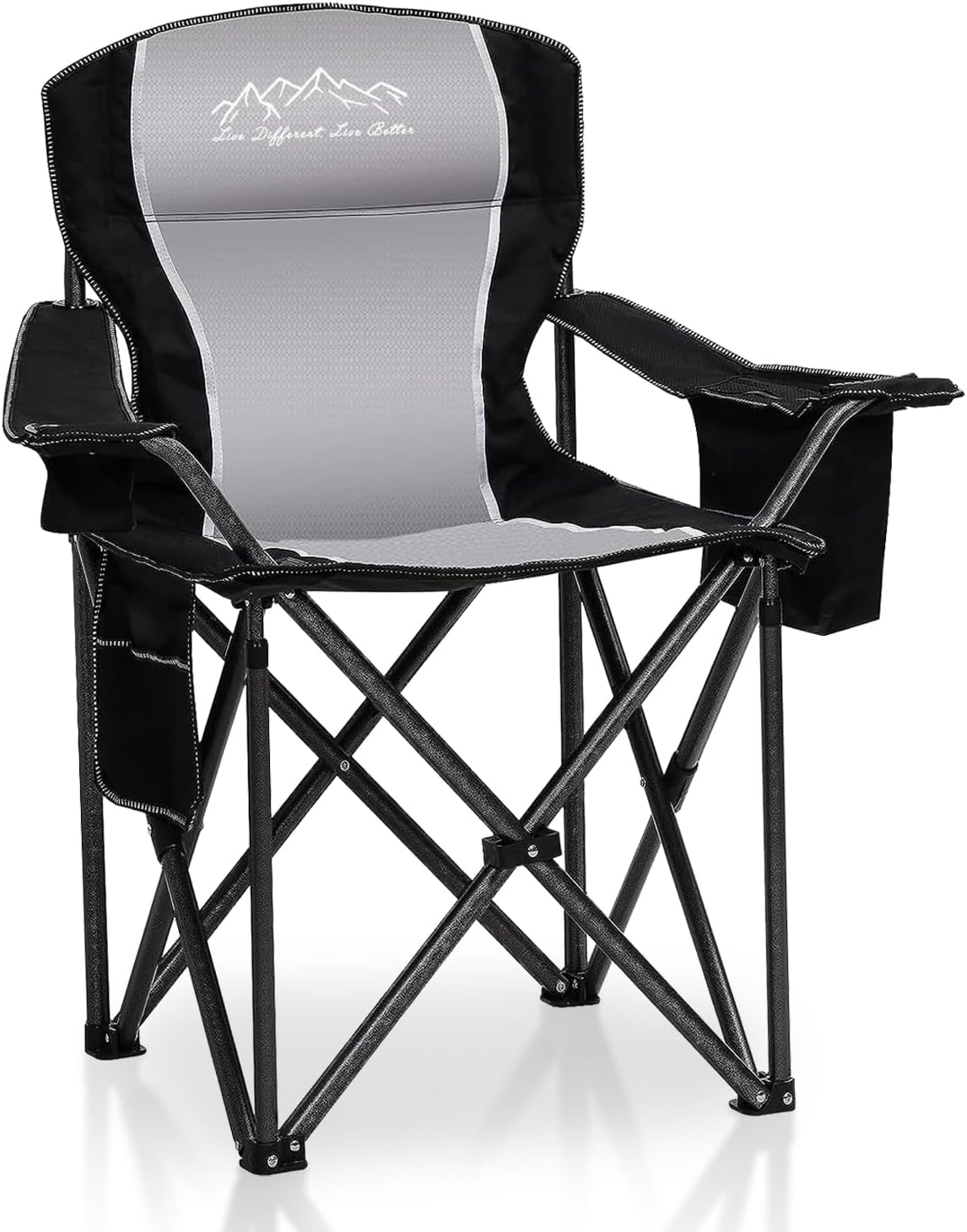 Folding Camping Chair Portable Heavy Duty Padded Lawn Chair