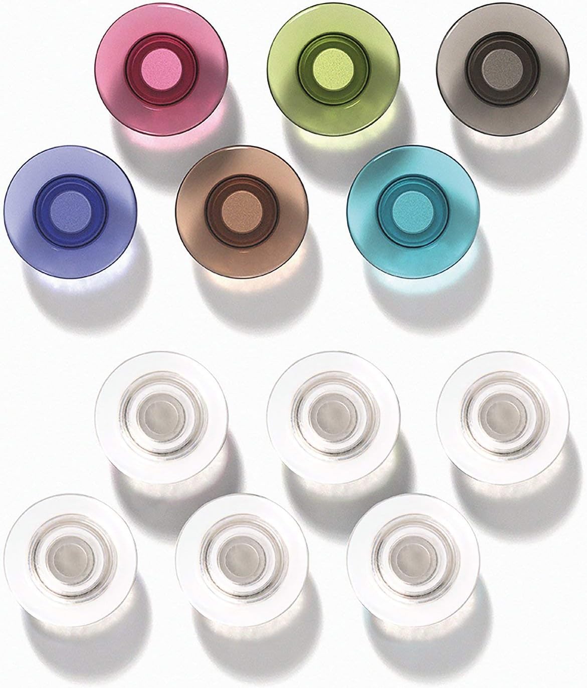 Quartet Strong Magnets for Glass Whiteboard, 12 Pack Colors