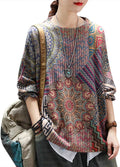 Women Christmas Oversized Sweater with Graphic Cat Print - Cozy Knit