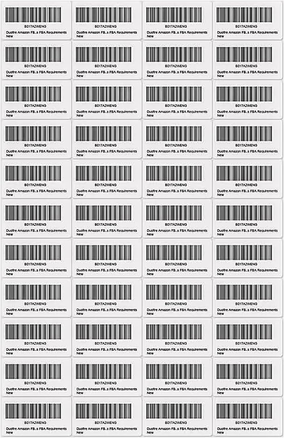 DuoFire A4 Shipping Labels - 100 Sheets, 4400 Labels - For Laser/Inkjet Printer