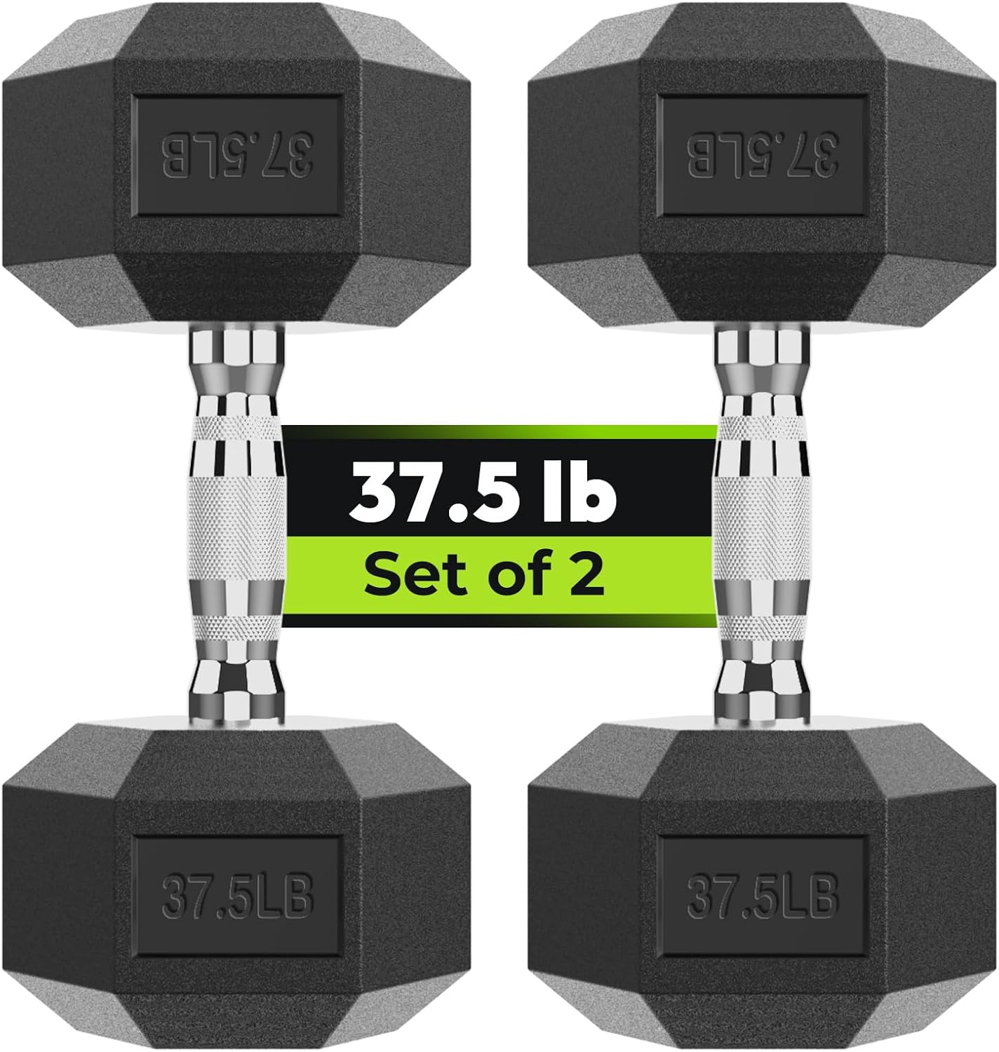 Hex Dumbbell Set for Strength Training, 2.5-65 lb Weights
