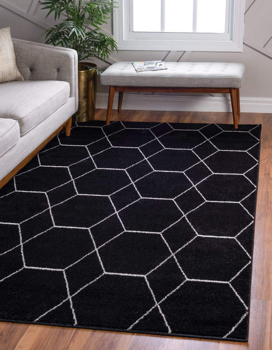 Unique Loom Trellis Frieze Collection Area Rug - Geometric Design