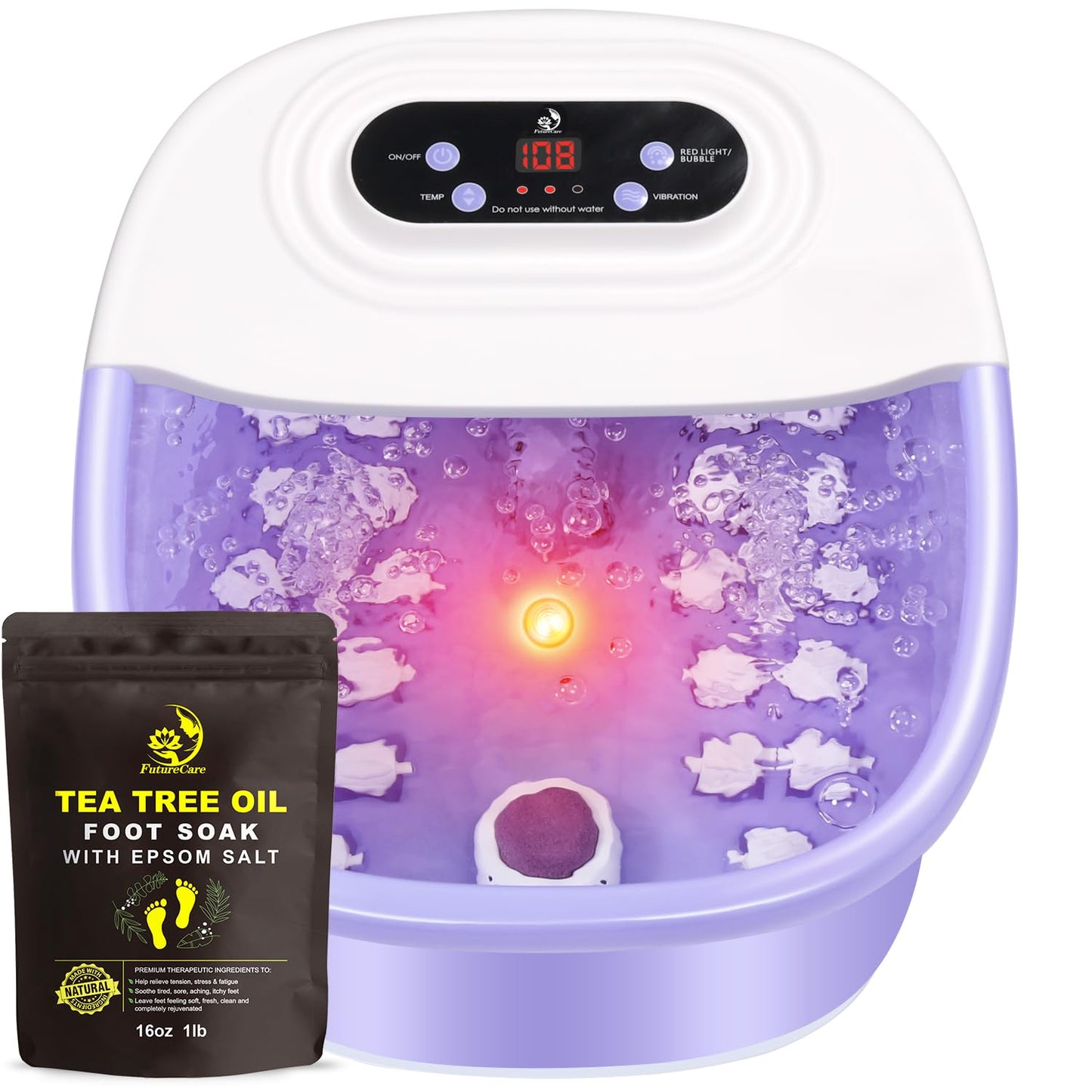 Foot Spa Bath Massager with Heat and Vibration for Relaxation