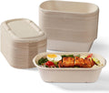 100% Eco-Friendly 34 oz Disposable Food Containers with Lids