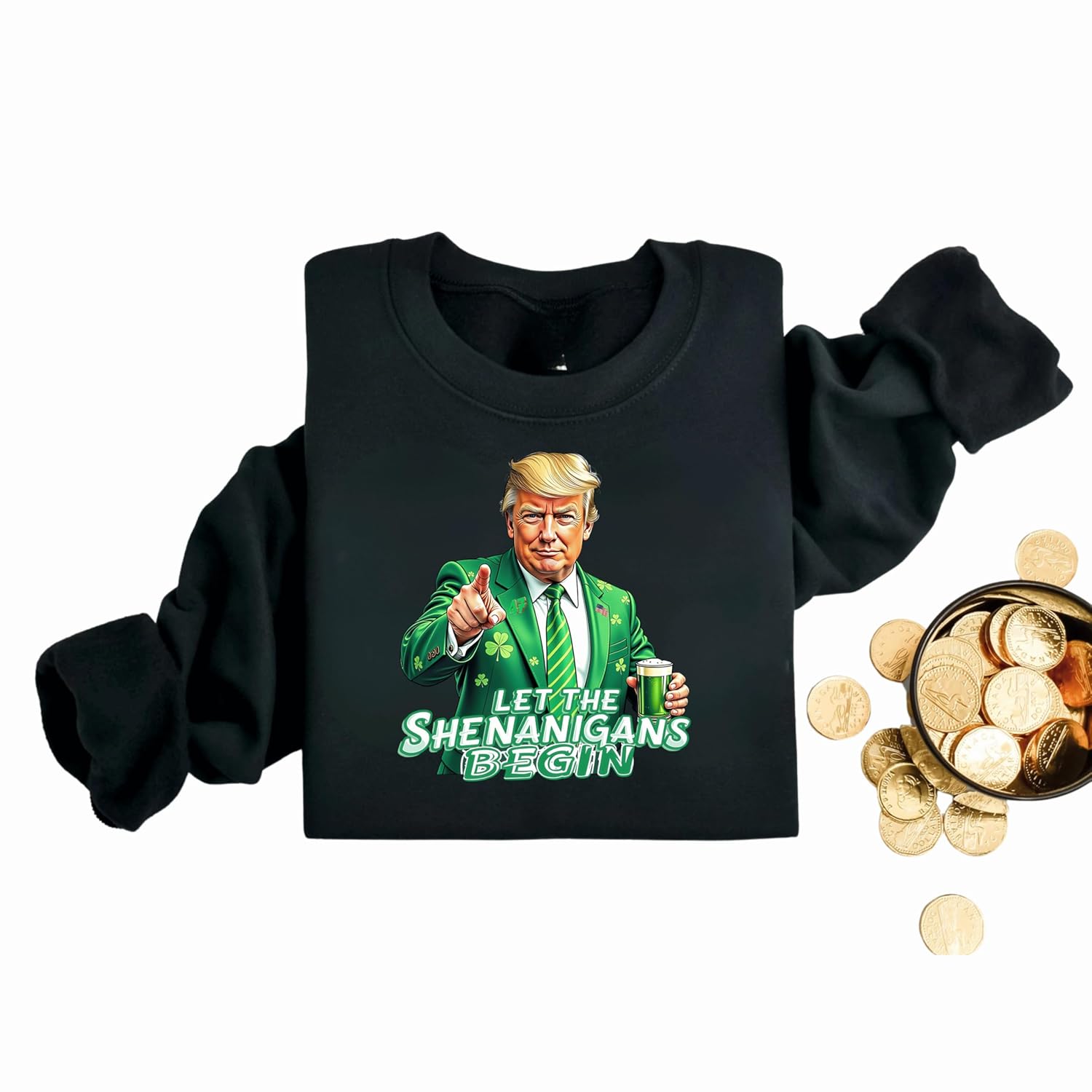 St. Paddy's Day Trump Hoodie - Handmade Fun!