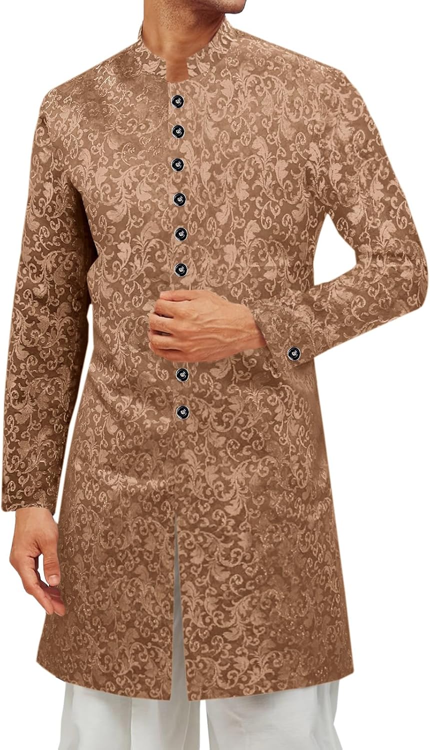 Runcati Mens Kurta Sherwani Blazer for Ethnic Royal Style