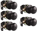 Probrico Keyless Privacy Door Knobs with Lock - 5 Pack Ball Shape