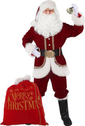 Santa Claus Costume for Men Deluxe 11pc Santa Suit - Classic Holiday