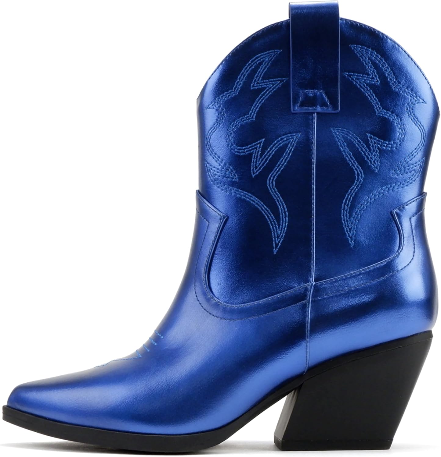 Soda BLAZING Women Western Bootie with Low Heel for Comfort