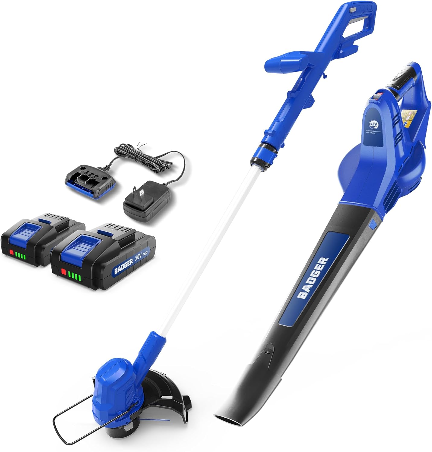 WILD BADGER POWER 20V Weed Wacker & Leaf Blower for Easy Yard Work