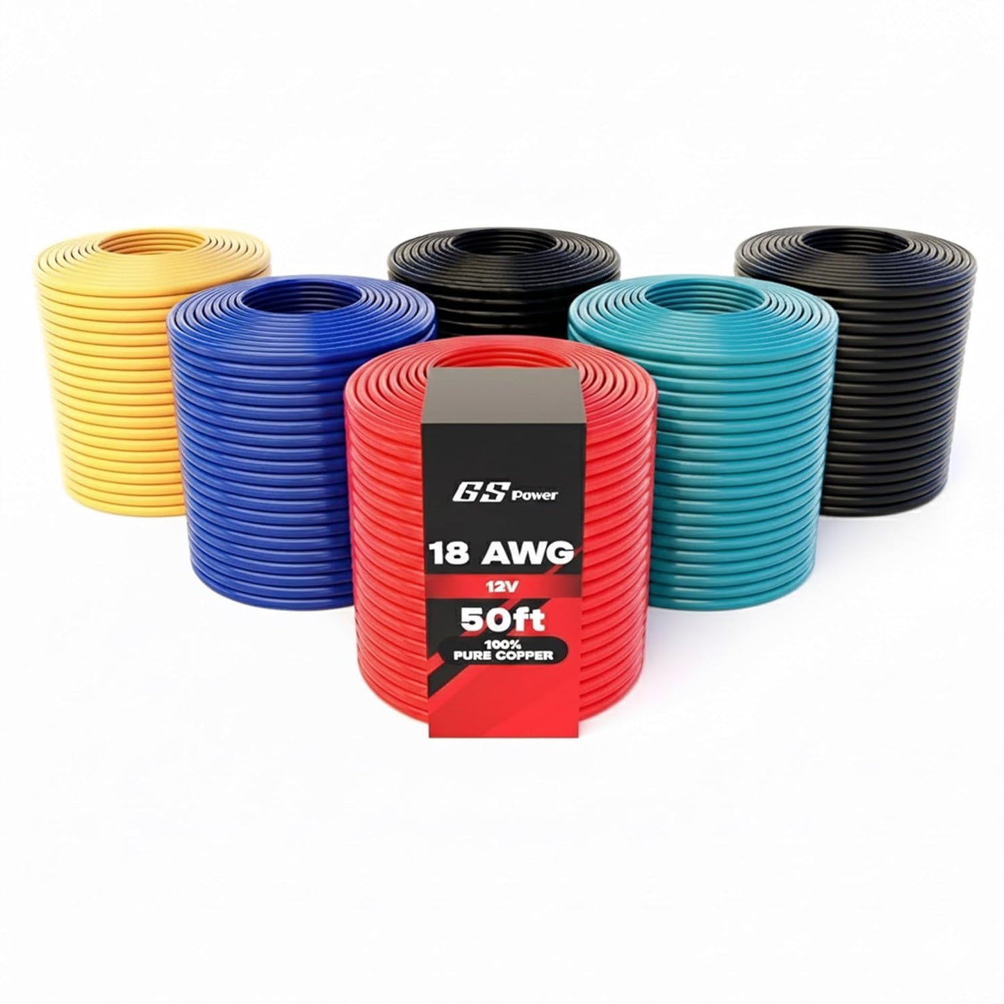 GS Power 300ft 18 Gauge Wire for Automotive and Home Theater