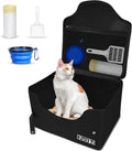 Portable Travel Litter Box for Cats with Lid and Liners - Leakproof
