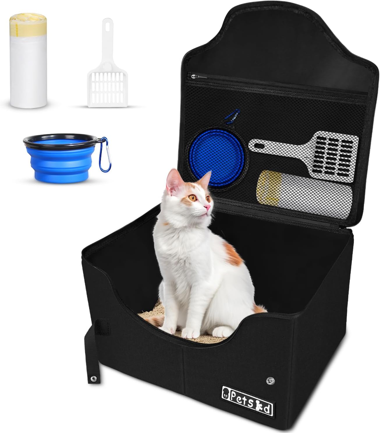 Portable Travel Litter Box for Cats - Lightweight and Leak-Proof
