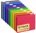 Hanging File Folders 70 Pack Letter Size - Color-Coded Organization