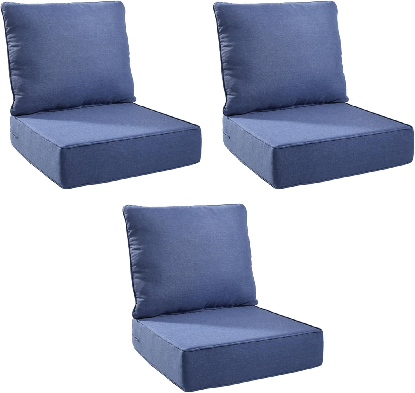 Outdoor Cushion Set for Patio Furniture - 6 Inch Thick Foam