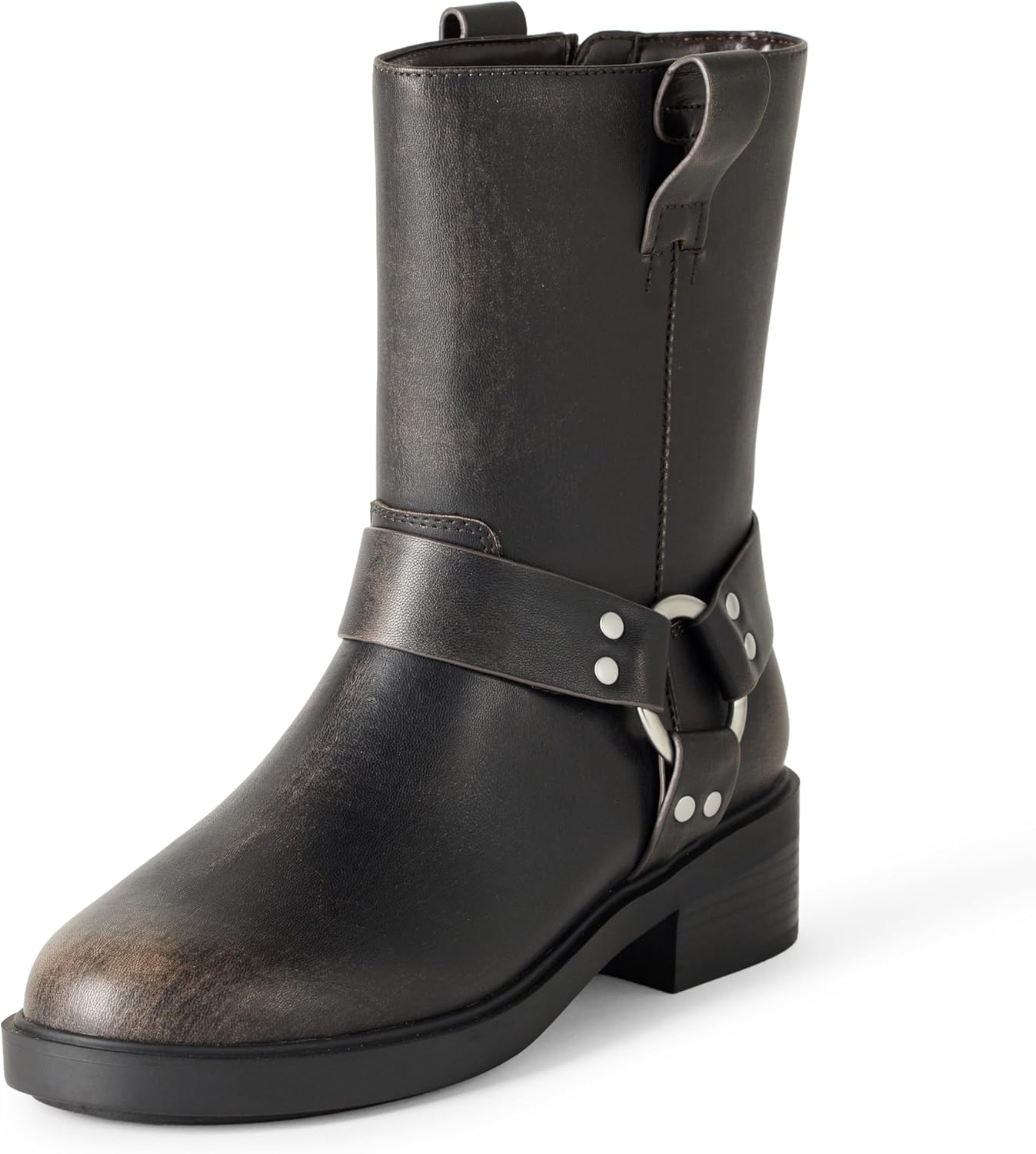 The Drop Women's Lilith Short Moto Boot: Stylish Biker Chic