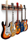 Multiple Wall Mount 5 Guitar Holder Locking System - Cherry 48in