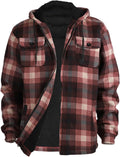 Winter Heavy Sherpa Lined Fleece Plaid Jacket for Men - Warm Insulated