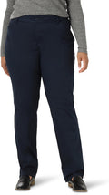 Lee Womens Plus Size Wrinkle Free Relaxed Fit Straight Leg Pant low