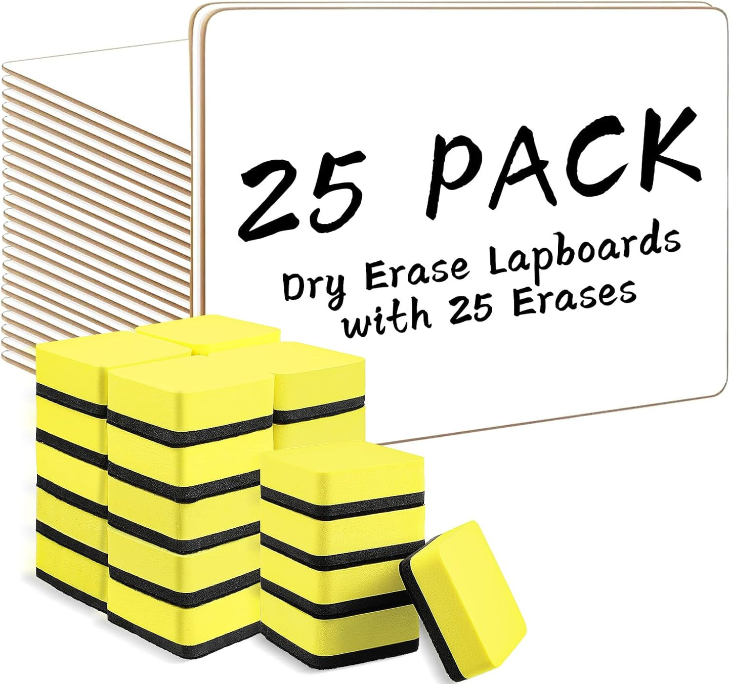 Dry Erase Lapboards 25 Pack Double Sided Small Whiteboards